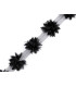 Strip of flowers on tulle