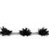 Strip of flowers on tulle