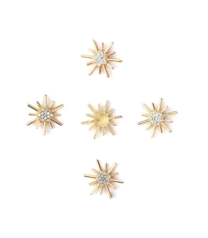 FORNITURA METÁLICA CON STRASS 2,2 CM DIÁMETRO