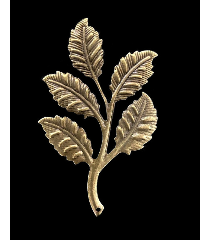 APLICACION METALICA "5 HOJAS" 7,5cm x 4,5cm