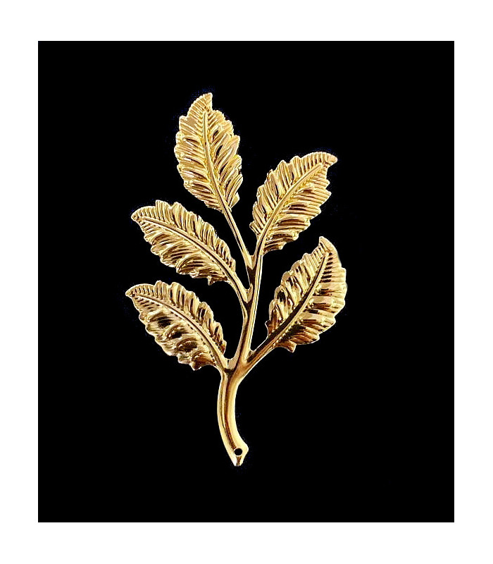 APLICACION METALICA "5 HOJAS" 7,5cm x 4,5cm