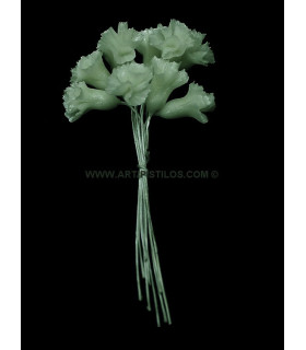 Flor De Porcelana Fria Verde Pastel