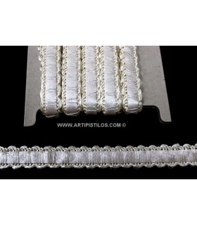 Galon Rayon/polipiel 14 Mm. Marfil Claro 1 Mt. X 14 Mm. - bolsos