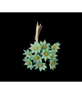 Flor De Porcelana Fría 1,2 Cm Turquesa - tocados para