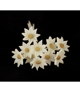 Flor De Porcelana Fría 1,2 Cm Blanco Mate - tocados para
