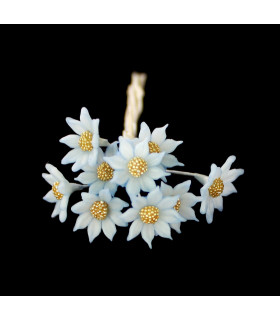Flor De Porcelana Fría 1,2 Cm Azul - tocados para