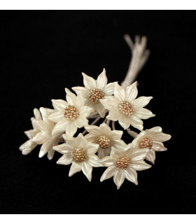 Flor De Porcelana Fría 1,2 Cm Blanco Perlado - tocados para