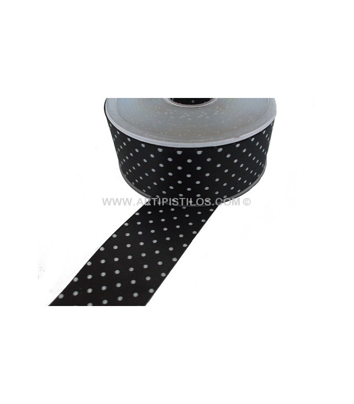 SATIN RIBBON WITH SPOTS 16 MM.