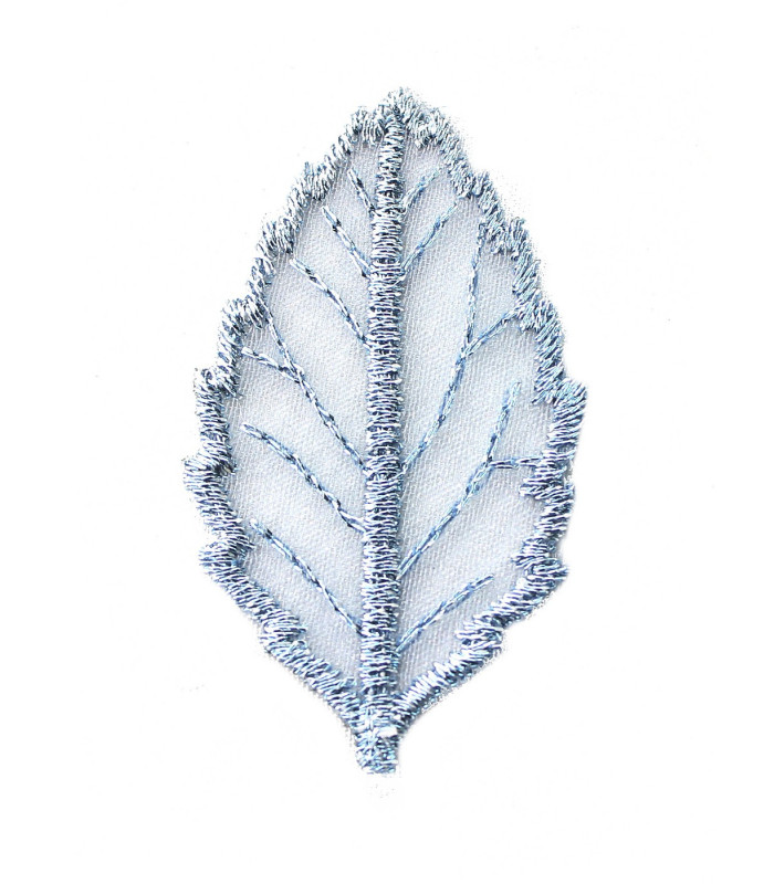 Embroidered leaf 2 x 5cm