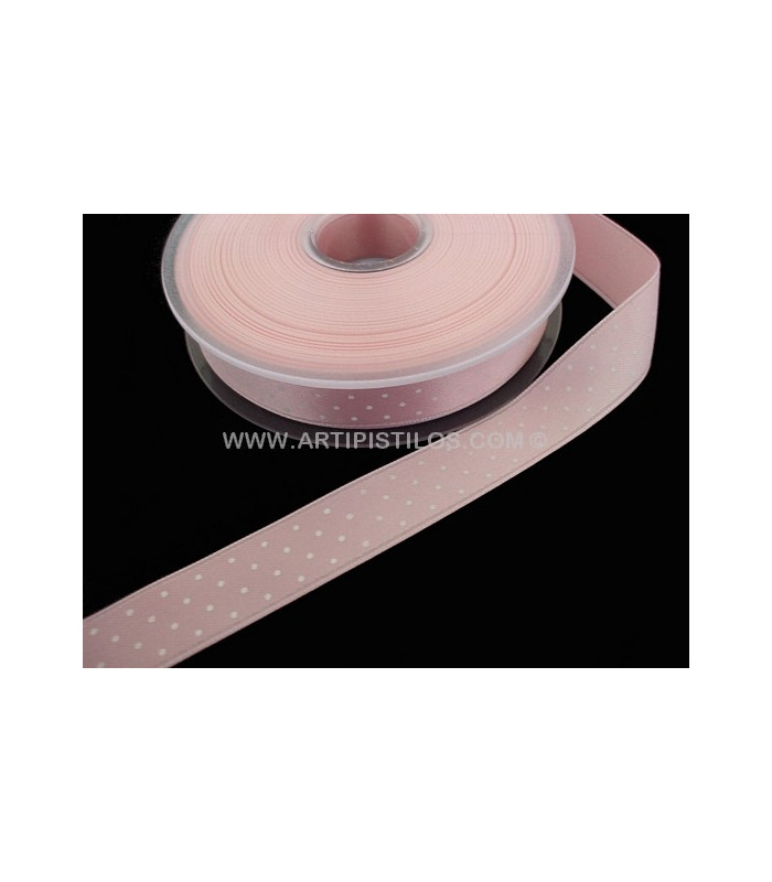 FITA DE CETIM COM BOLINHAS 16 MM.