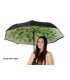 Reverse umbrella with coloured inner cover