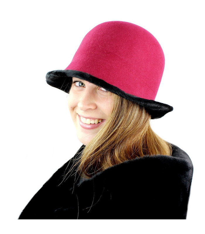 Chapéu de feltro não deformável para mulheres