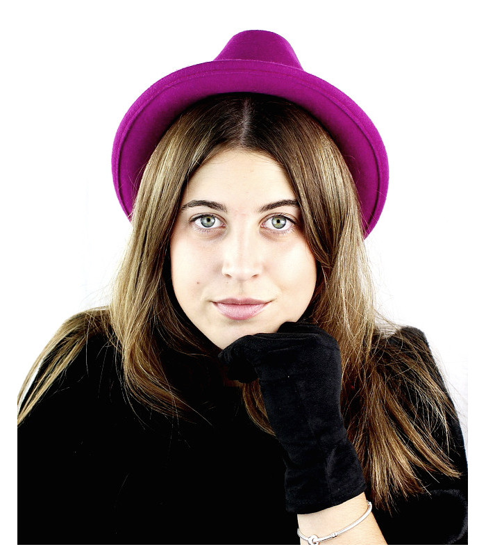 WOMEN'S FELT HAT, ADJUSTABLE - NON-DEFORMABLE