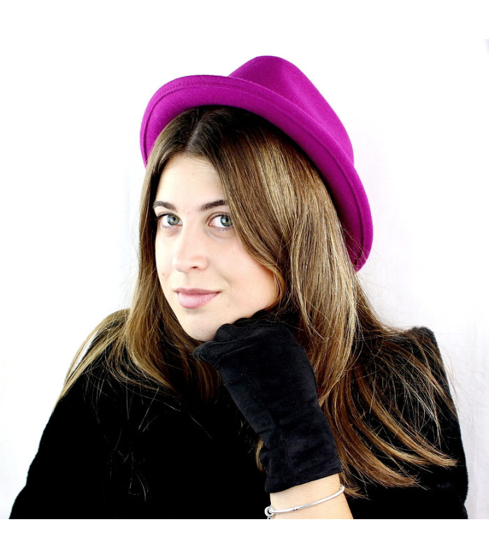 WOMEN'S FELT HAT, ADJUSTABLE - NON-DEFORMABLE
