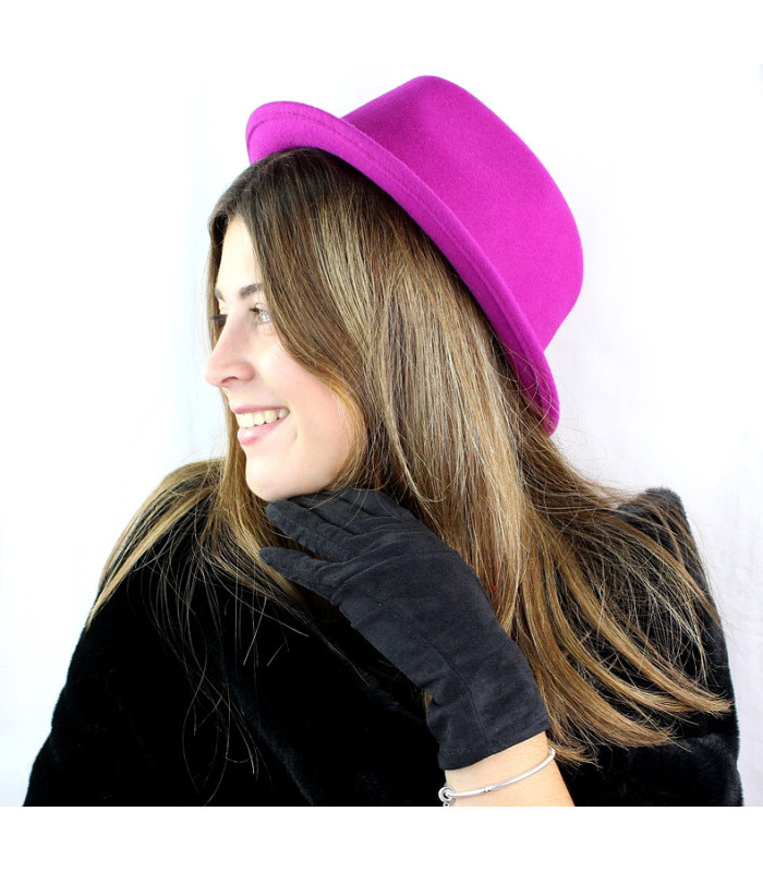WOMEN'S FELT HAT, ADJUSTABLE - NON-DEFORMABLE