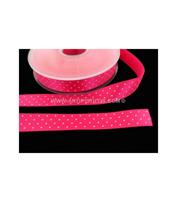 SATIN RIBBON WITH SPOTS 16 MM.