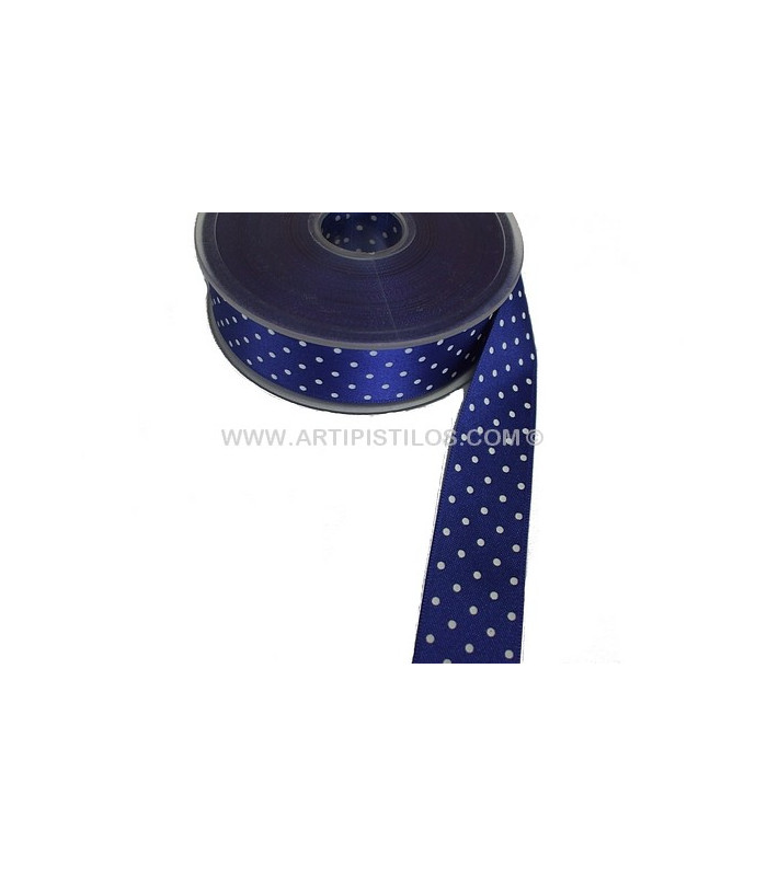 SATIN RIBBON WITH SPOTS 25 MM.