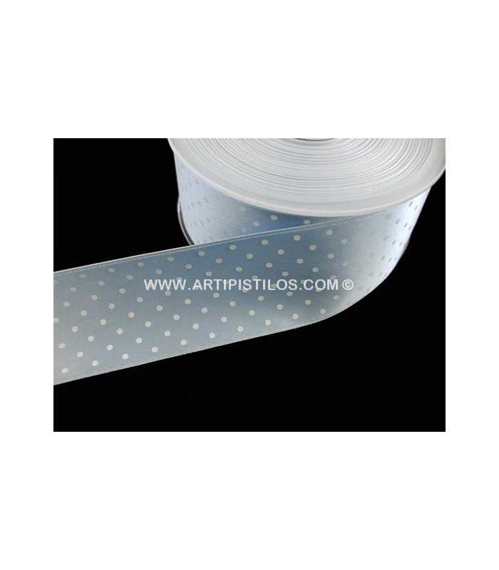 SATIN RIBBON WITH SPOTS 25 MM.