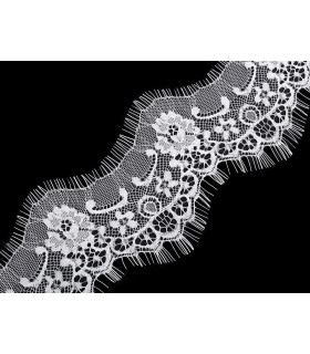 Encaje Francés Sintético 1 Mt X 10 Cms. Blanco - para novias