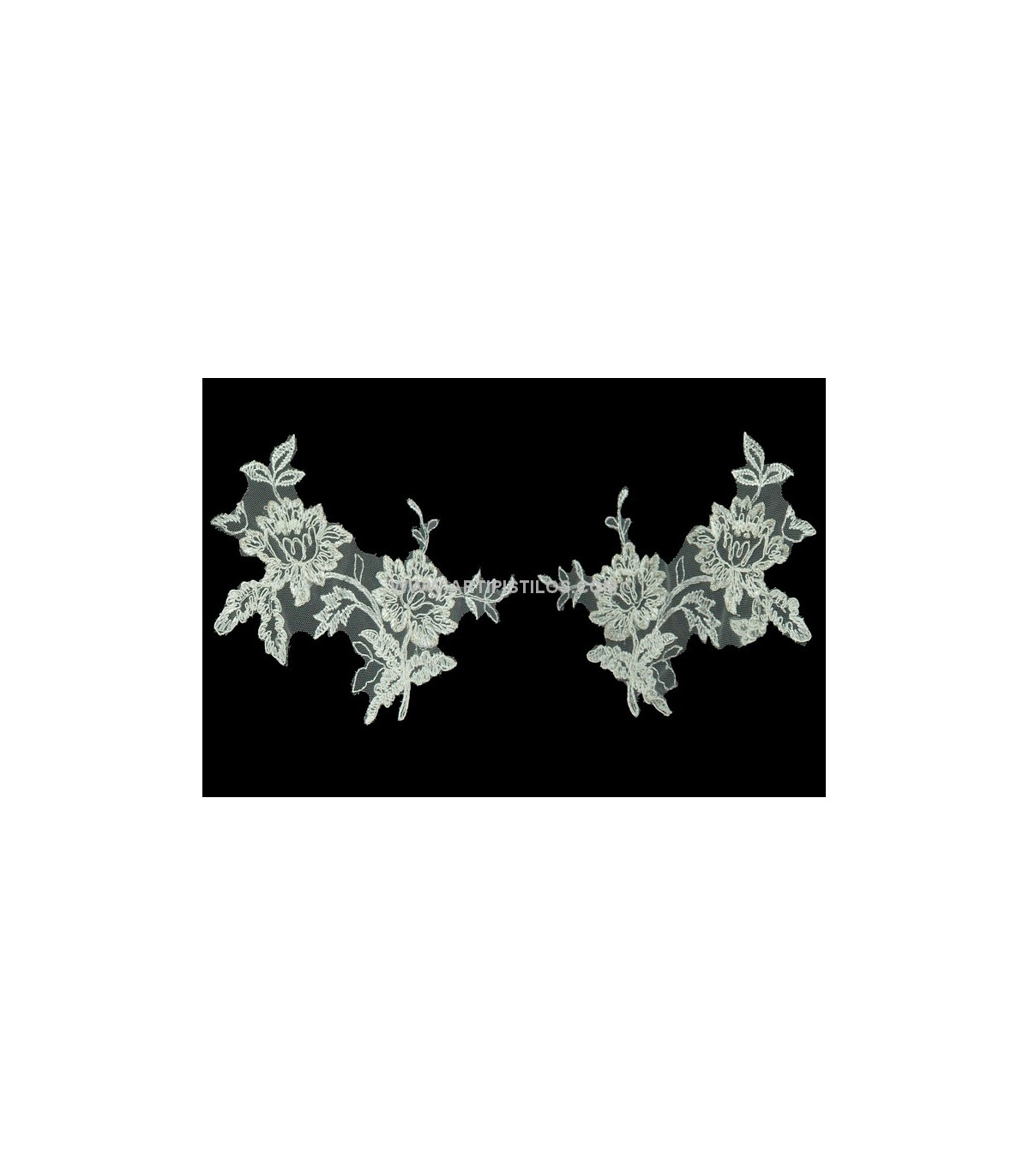 APPLICATION FLORAL EMBROIDERED Textile Applications Materials for