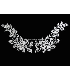 APLICACION BORDADA DE HOJAS