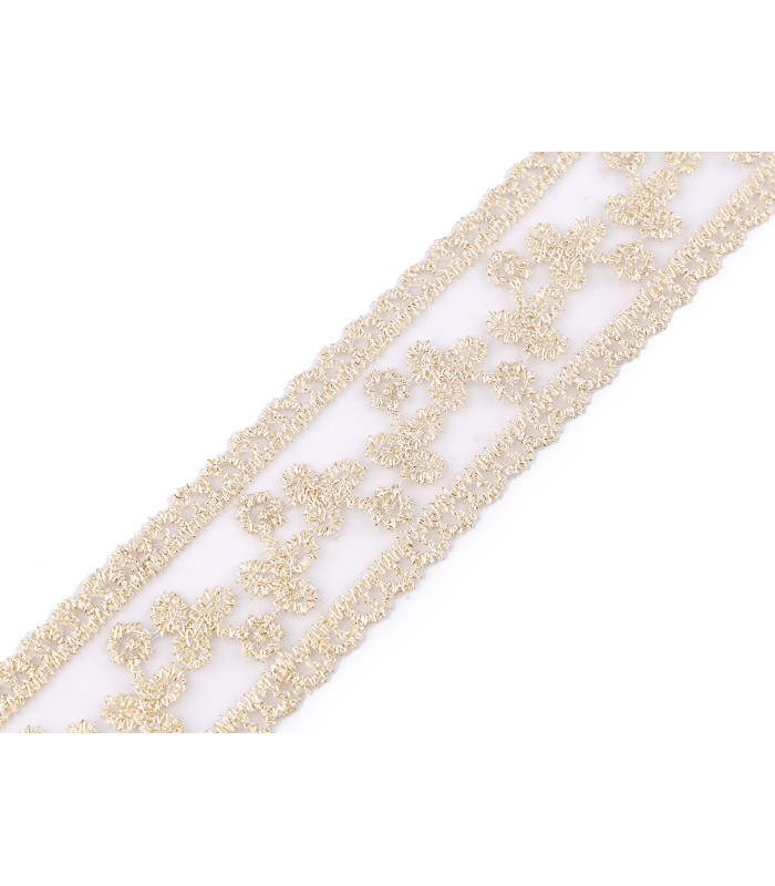 Pasamanería bordada/trenzada con Lurex