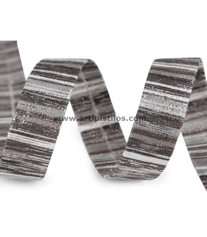 CINTA DE RAYAS CON LUREX 25 MM. X 1 MT.