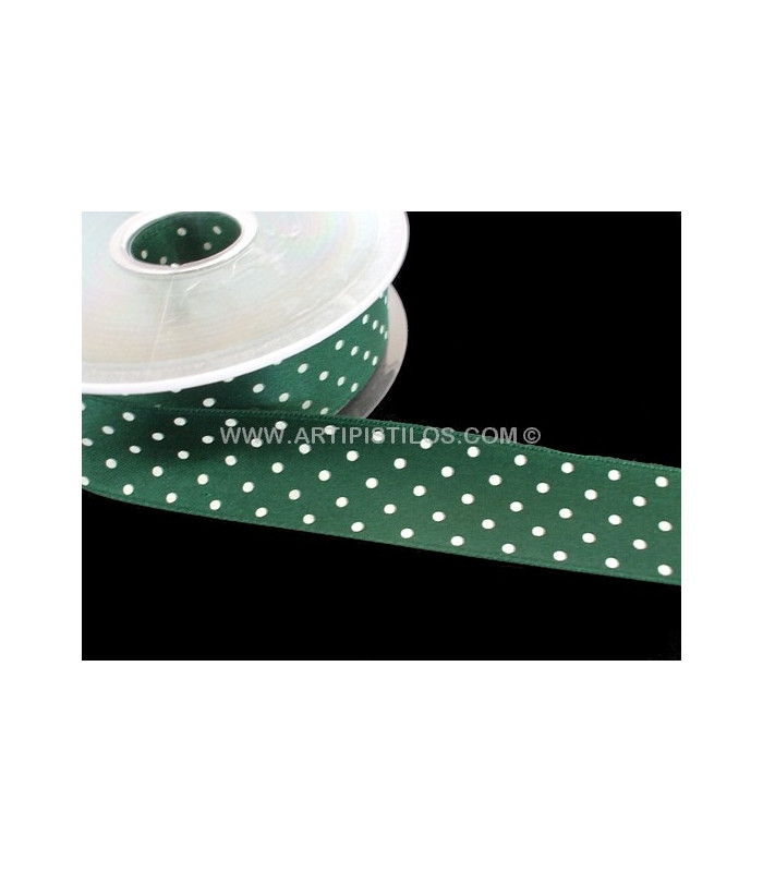 FITA DE CETIM COM BOLINHAS 25 MM.