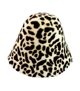 Cone De Pele De Coelho 100% 2-sided Marfim 25 Cms. De Alto X 25 Cms. De Diametro - capelinas