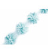 Strip of flowers on tulle