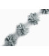Strip of flowers on tulle