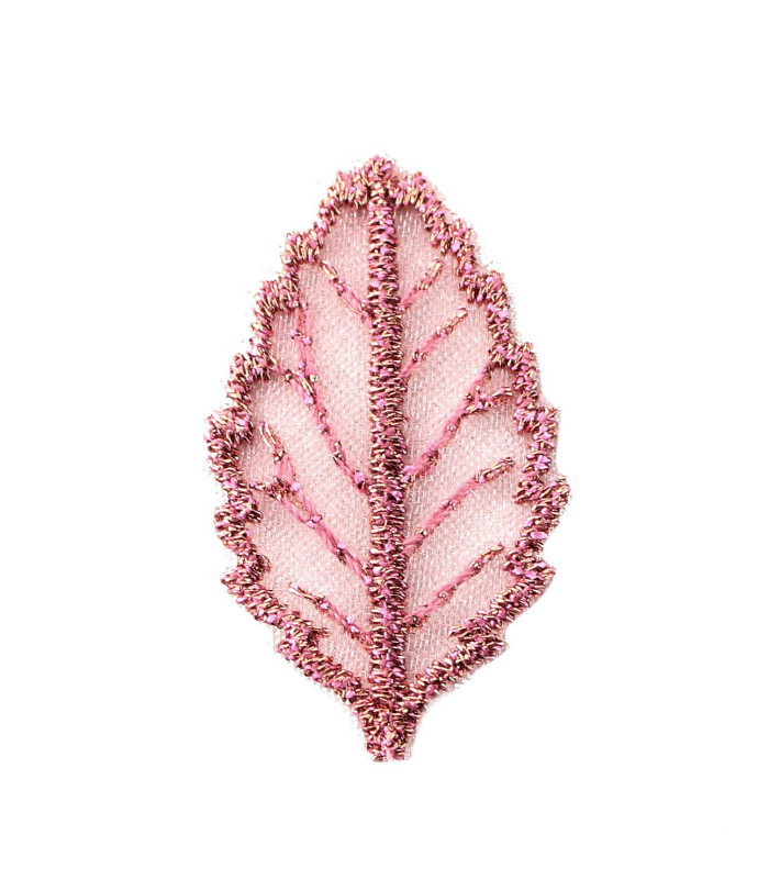 Embroidered leaf 2 x 5cm