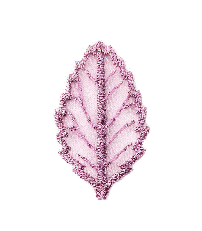 Embroidered leaf 2 x 5cm