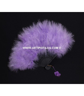 Abanico De Plumas "orleans" Lila 46 X 28 Cms. - accesorios