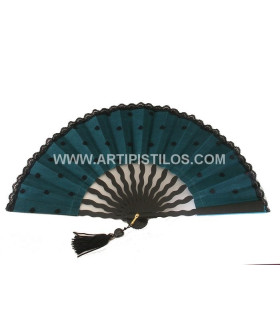 Abanico Ceremonia Madera Blonda 42 Cms. X 23 Cms. Teal - colores para