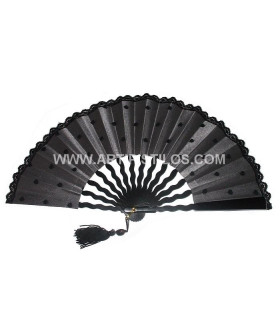 Abanico Ceremonia Madera Blonda Gris Oscuro 42 Cms. X 23 Cms. - colores para