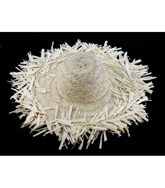 CAPELINA "RAIN" DE RAFIA NATURAL 55 CM