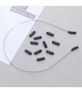 Puntas De Silicona Para El Extremo De Las Diademas Metálicas Negro Talla L - los colores