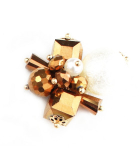 Aplicacion Cristal 3,5cm Bronce - manualidades