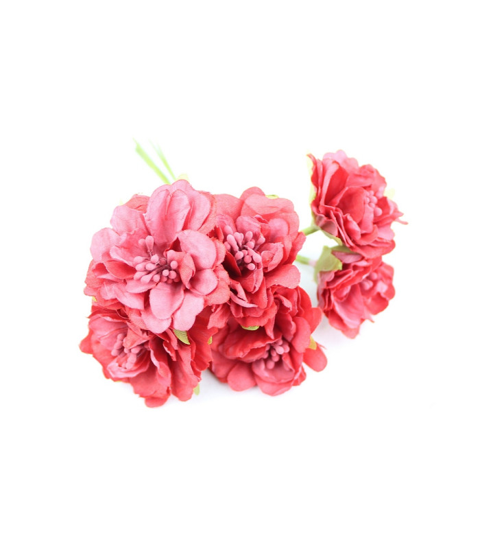 En español, "Strauß aus 6 Stoffblumen