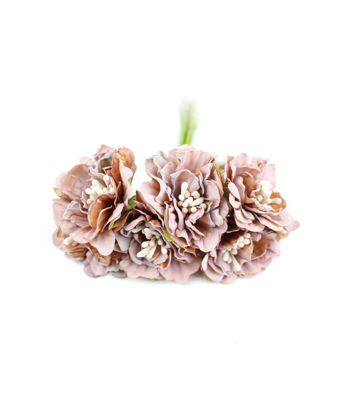 buquê de 6 flores de tecido