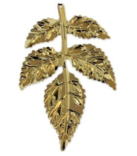Filigrana Metálica "hojas" Oro 8 X 5 Cms. - de colores