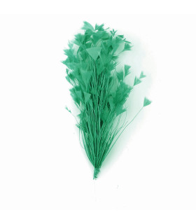 Montaje De Plumas De Gallo Esmeralda - tocados para