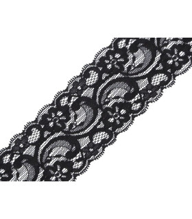 elastic lace 55 mm x 1 mt. - black color