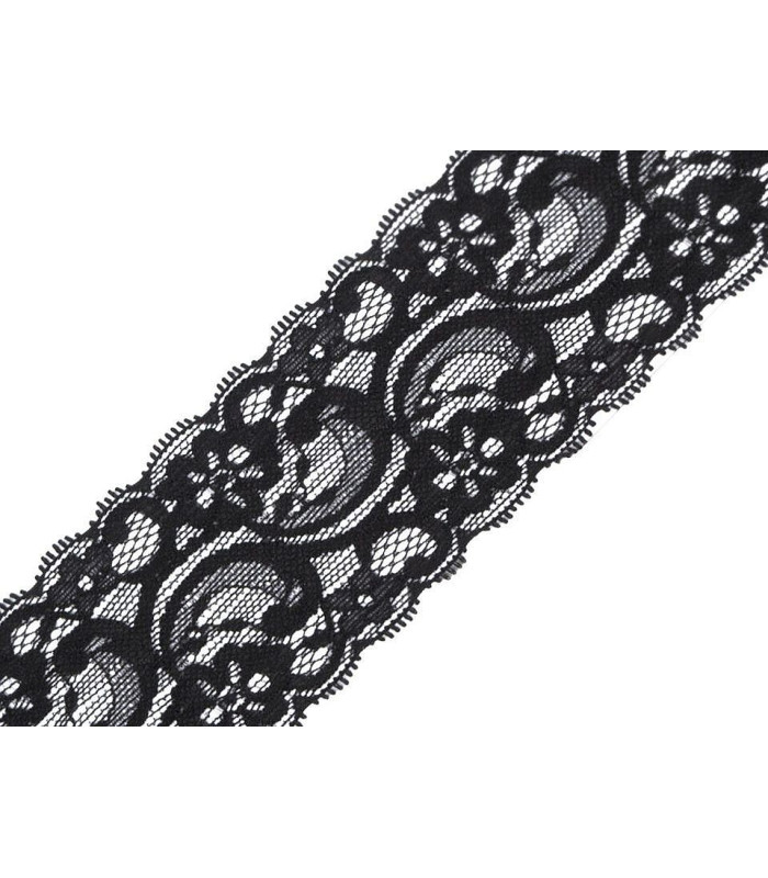 elastic lace 55 mm x 1 mt. - black color