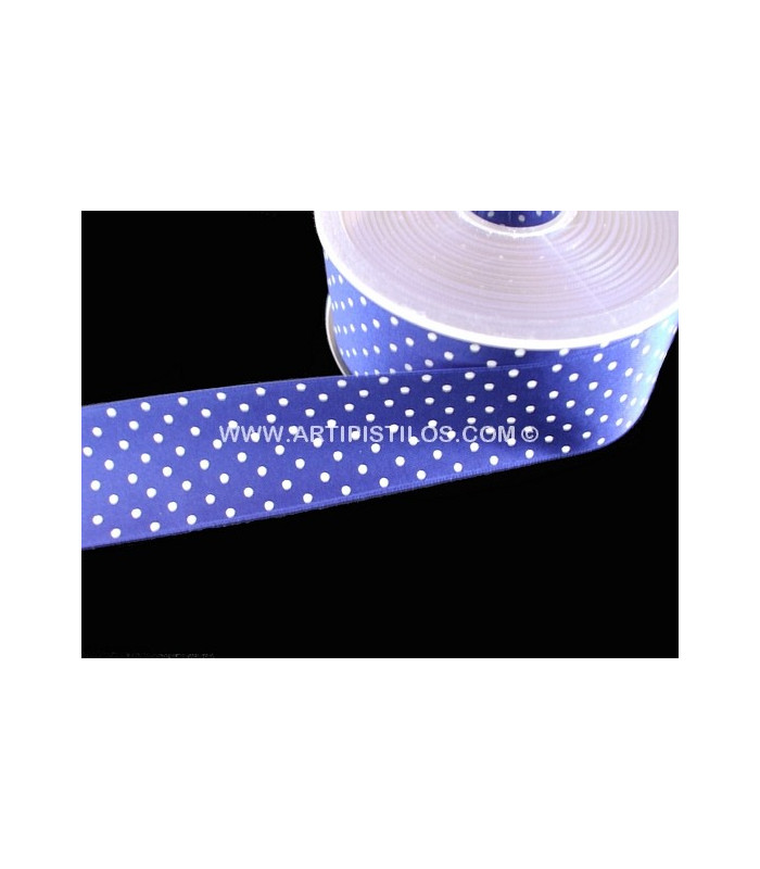 FITA DE CETIM COM BOLINHAS 38 MM.