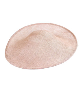 Pamela Asimétrica De Sinamay Rosa Nude - una diadema