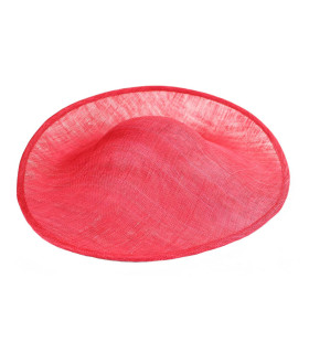 Pamela Asimétrica De Sinamay Rojo - una diadema