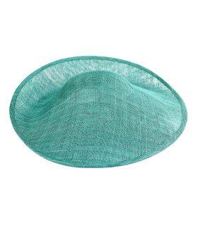 Pamela Asimétrica De Sinamay Verde Oscuro - una diadema