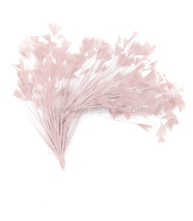Montagem De Penas De Galo Rosa Pastel - pamelas